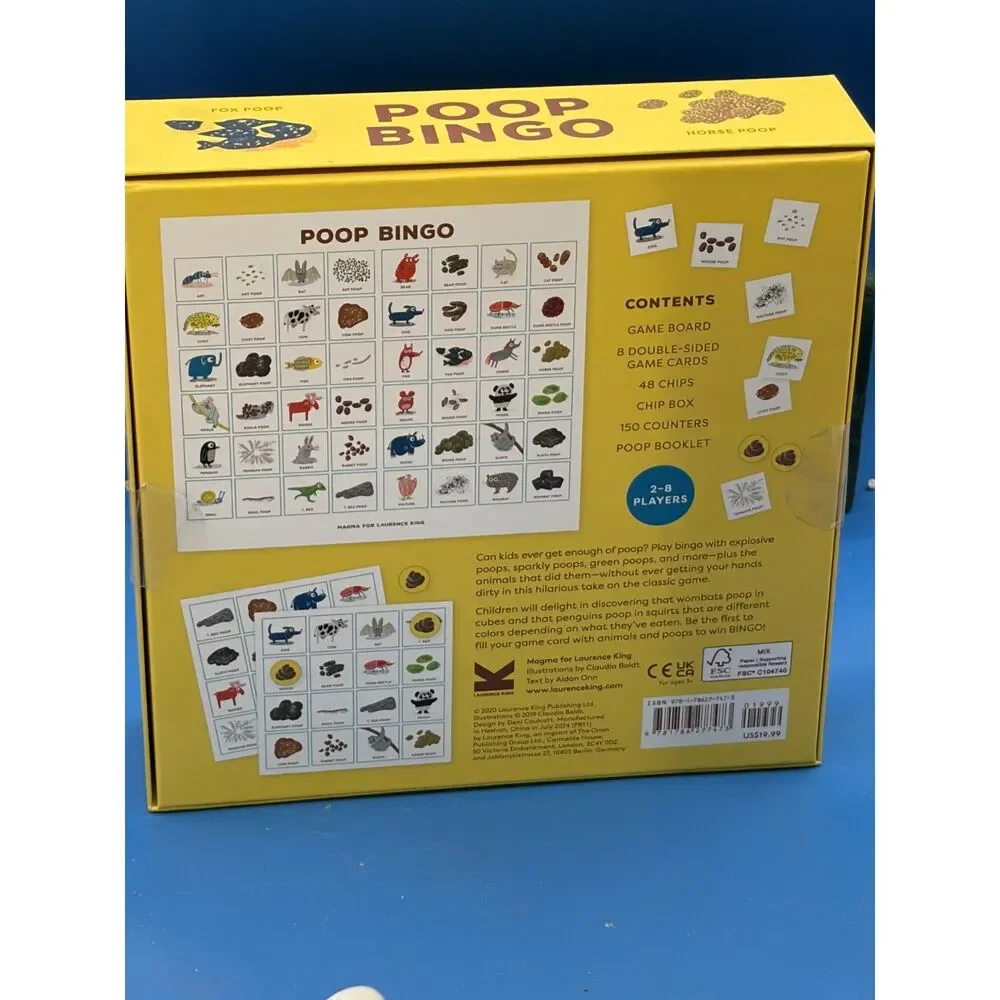 Kids Game Educational NEW Unused Poop Bingo by Magma 2020